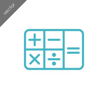 Hesap Makinesi Düz Simgesi