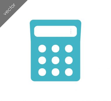 Hesap Makinesi Düz Simgesi