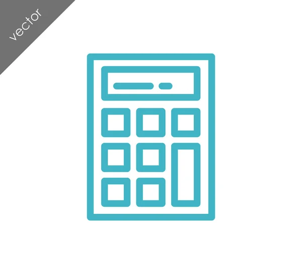 Ícone plano da calculadora — Vetor de Stock