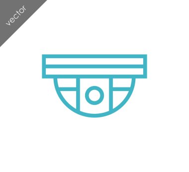 Kamera Düz Simgesi.