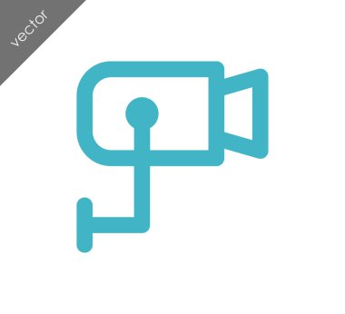 Kamera Düz Simgesi.