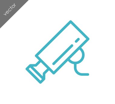 Kamera Düz Simgesi.