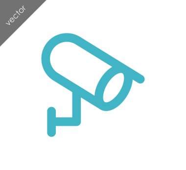 Kamera Düz Simgesi.