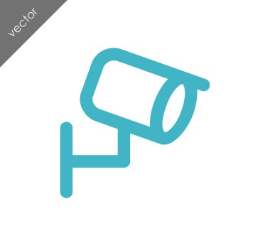 Kamera Düz Simgesi.