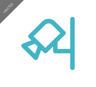 Kamera Düz Simgesi.