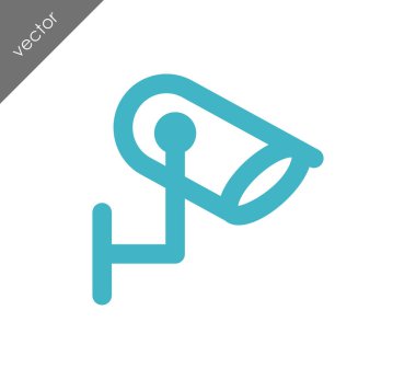 Kamera Düz Simgesi.