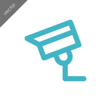 Kamera Düz Simgesi.