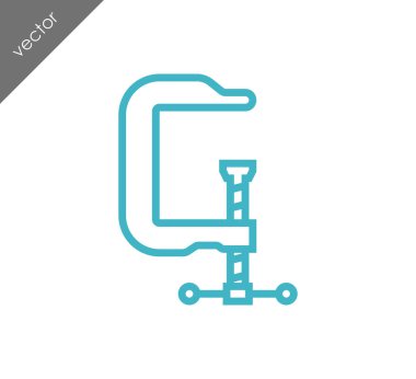 Kelepçe düz simgesi