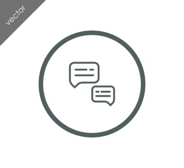 Görüşme düz simgesi