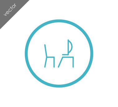 Resepsiyon düz simgesi