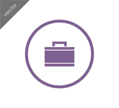 Evrak Çantası Düz Simgesi