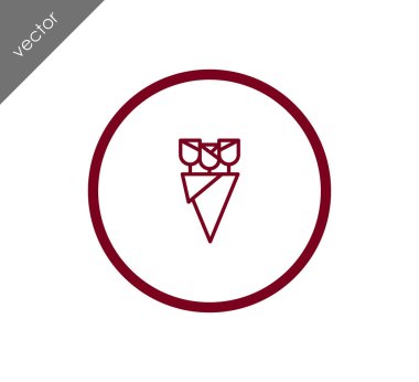 Buket gül simgesinin