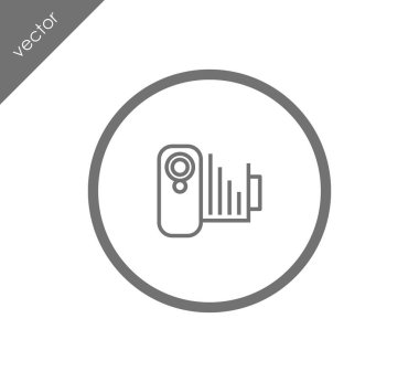 video kamera düz simgesi