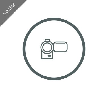 video kamera düz simgesi