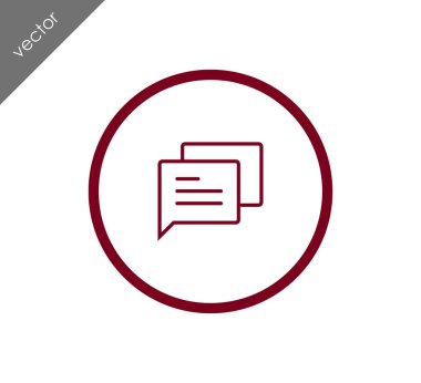 Konuşma kabarcıklar düz simgesini 