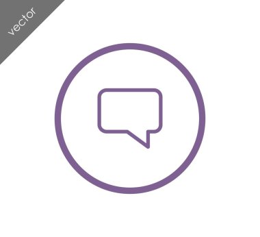 Konuşma balonu düz simgesinin 