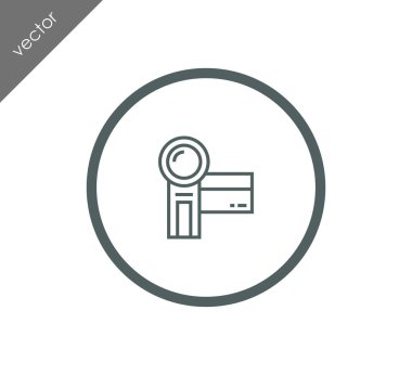 video kamera düz simgesi