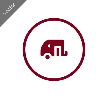 Karavan basit simgesi