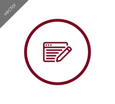 Web sayfası ayarları simgesi