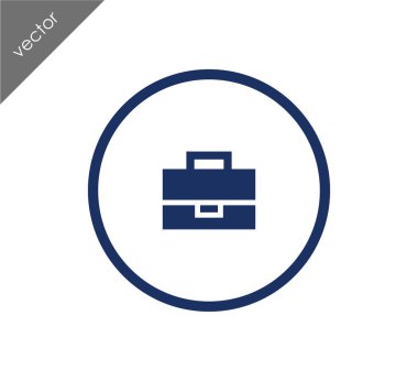 Evrak Çantası Düz Simgesi