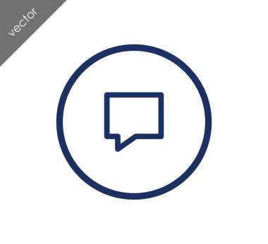 Konuşma balonu düz simgesinin 