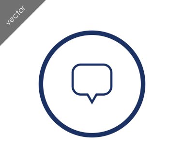 Konuşma balonu düz simgesinin 