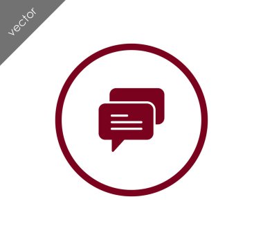 Konuşma kabarcıklar düz simgesini 