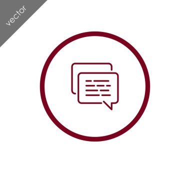 Konuşma kabarcıklar düz simgesini 