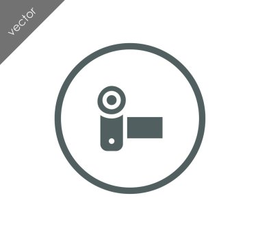 video kamera düz simgesi