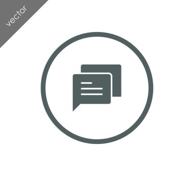 Konuşma kabarcıklar düz simgesini 