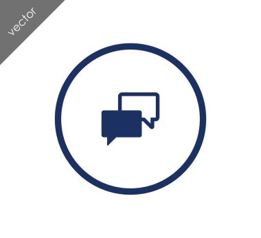 Görüşme düz simgesi