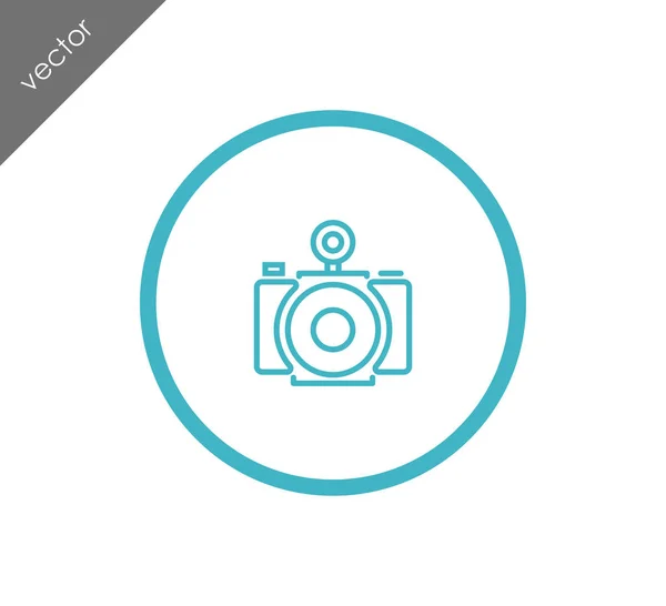 Flache Ikone der Kamera — Stockvektor