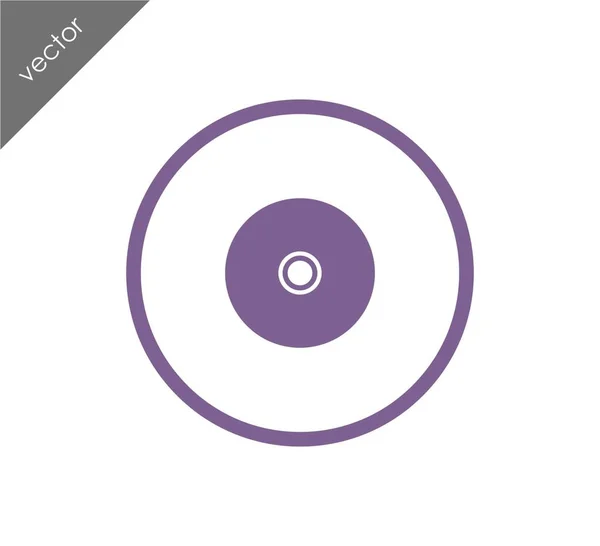 Icono plano CD — Vector de stock