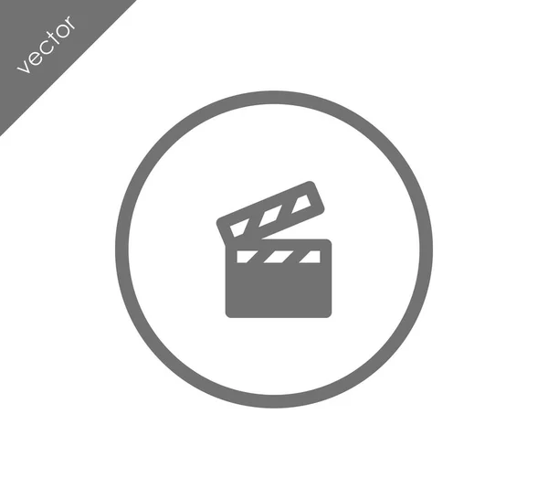 Ícone simples clapboard —  Vetores de Stock