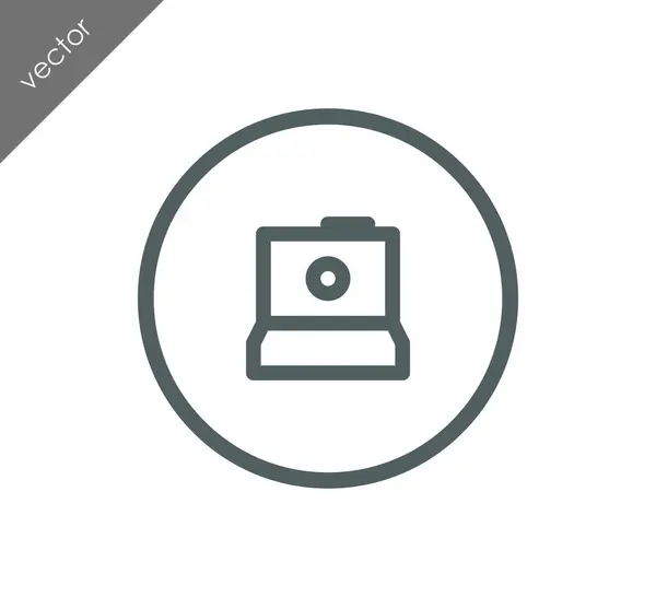 Platte pictogram van de camera — Stockvector