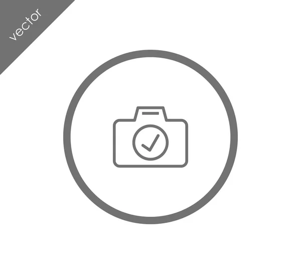 Platte pictogram van de camera — Stockvector