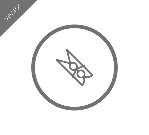 Clothespin ploché ikony — Stockový vektor