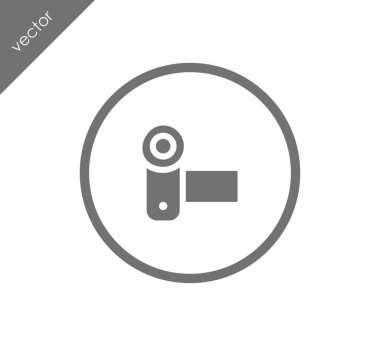 video kamera düz simgesi