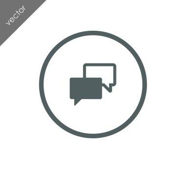 Görüşme düz simgesi