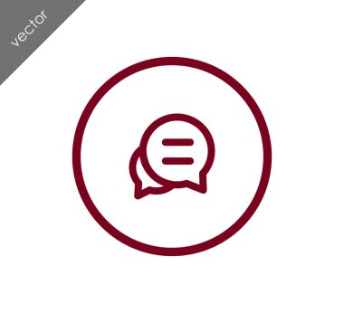 Konuşma kabarcıklar düz simgesini 