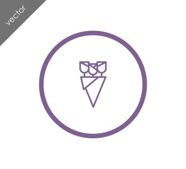 Buket gül simgesinin