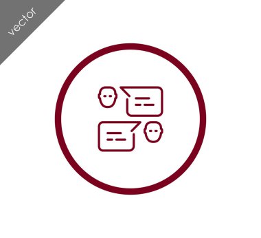 Konuşma kabarcıklar düz simgesini 