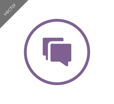 Görüşme düz simgesi