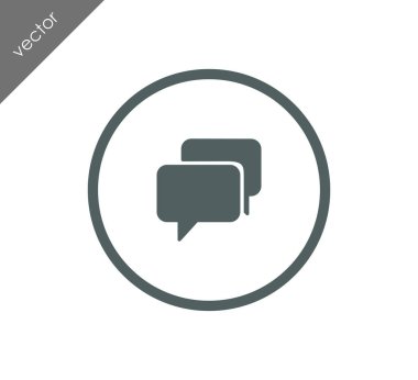 Görüşme düz simgesi