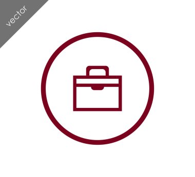 Evrak Çantası Düz Simgesi