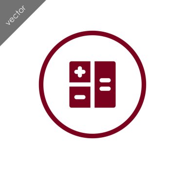 Hesap Makinesi Düz Simgesi