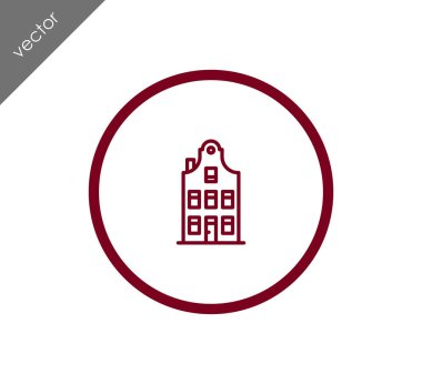 Cityscape düz simgesi