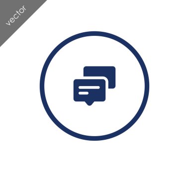 Konuşma kabarcıklar düz simgesini 