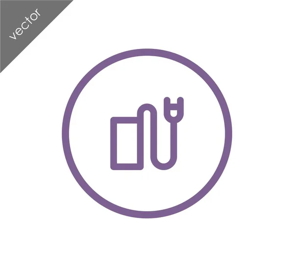Cargador icono del enchufe — Vector de stock