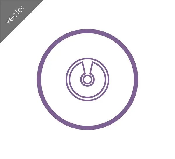 Icono plano CD — Vector de stock